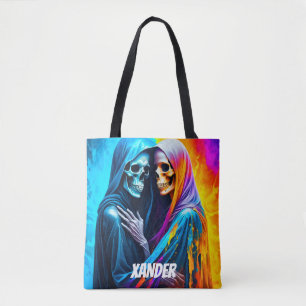 Skeletons Wrapped in a Rainbow Personalised Tote Bag
