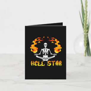 Skeletons Yoga Become Hell Star Holiday Card