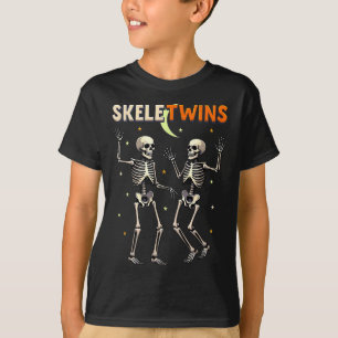 Skeletwins Spirit Week Twins Day Dancing Skeletons T-Shirt
