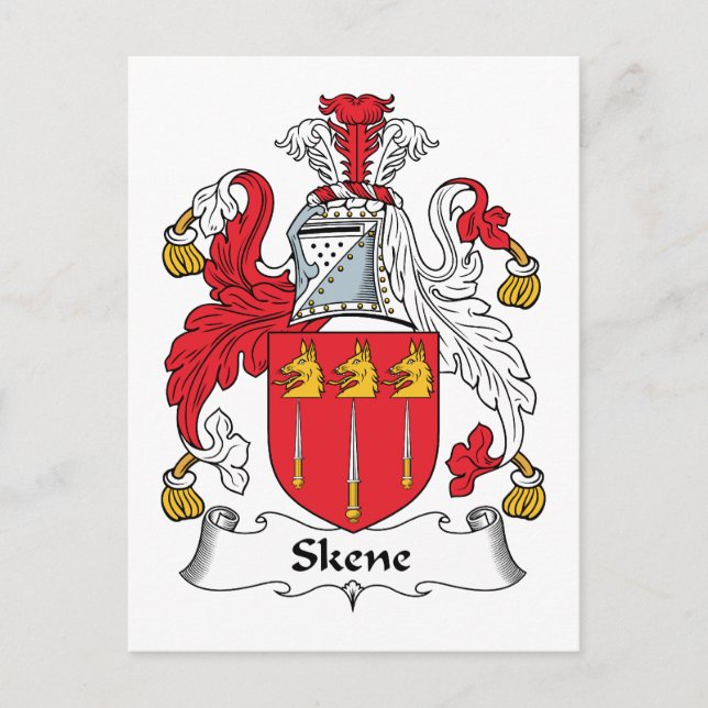 Skene Family Crest Postcard (Front)