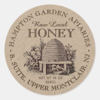 Skep Your Name Here Apiary Honey Jar Label