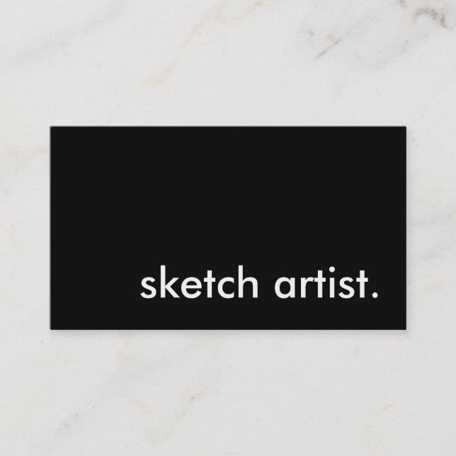 sketch artist. business card (Front)