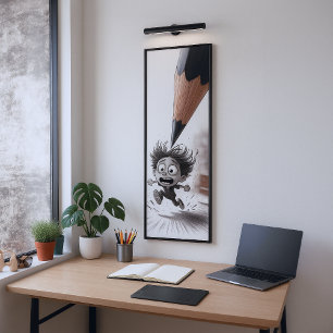 Sketch Comes to Life - Creative Anxiety Drawing Poster