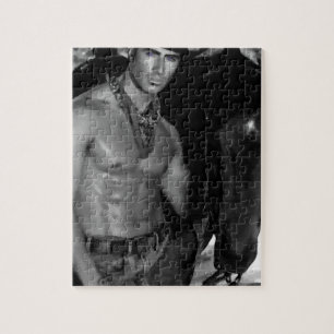 Sketch: Cowboy & Horse Jigsaw Puzzle