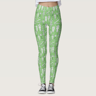 Sketch Crocodile Pattern 2 Leggings