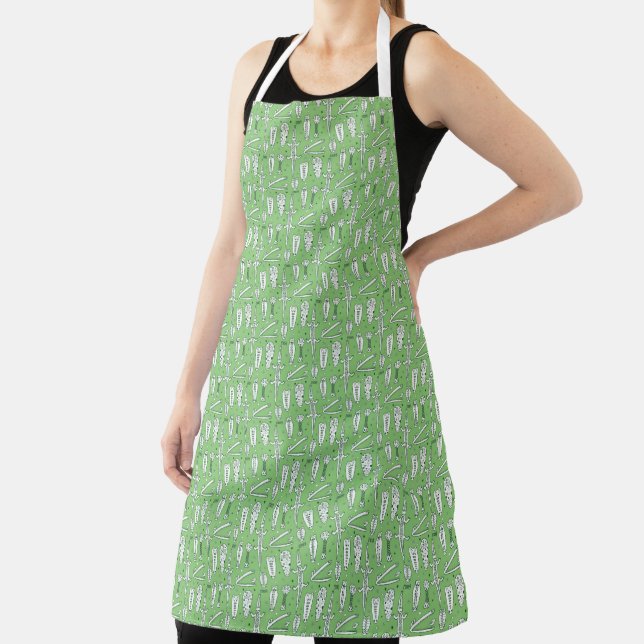 Sketch Crocodile Pattern Apron (Insitu)