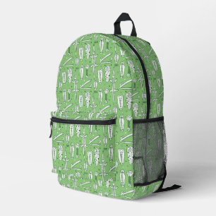 Sketch Crocodile Pattern Printed Backpack