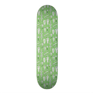 Sketch Crocodile Pattern Skateboard