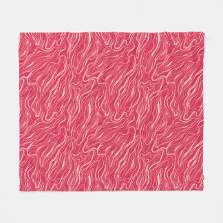 Sketch curves fleece blanket