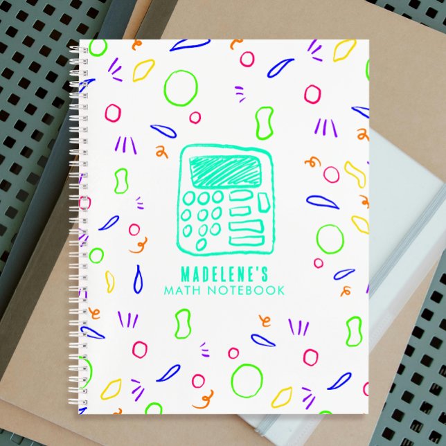 Sketch Drawing of Calculator | Vibrant Colours Mat Notebook (Creator Uploaded)