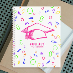 Sketch Drawing of Toga Hat Vibrant Colours Notebook