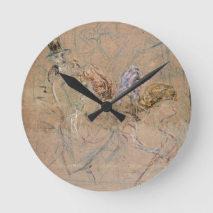 Sketch for 'At the Masked Ball', c.1892 (coloured Round Clock