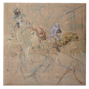 Sketch for 'At the Masked Ball', c.1892 (coloured Tile