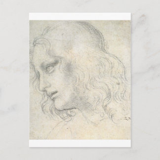 sketch for Leonardo da Vinci's Last supper.. Postcard
