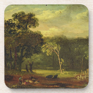 Sketch from Nature in Sion Park, 1819 (oil on card Coaster