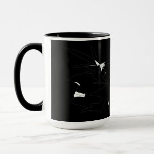 Sketch Head Weird Wild Hairstyle Face Mug Cup