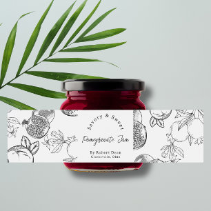  Sketch Homemade Pomegranate Jam Wrap-around Label
