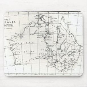 Sketch map of Australia Mouse Pad