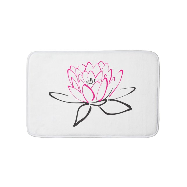 Sketch of a lotus flower bath mat (Front)