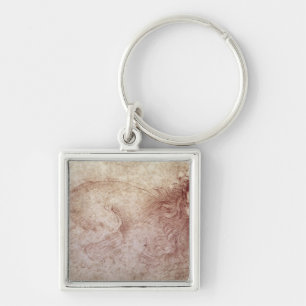 Sketch of a roaring lion key ring