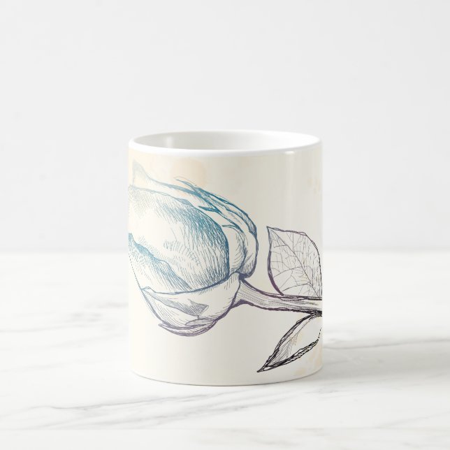 Sketch of a rose, mug (Center)