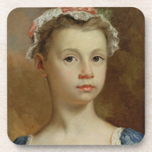 Sketch of a Young Girl, c.1730-40 (oil on canvas) Coaster