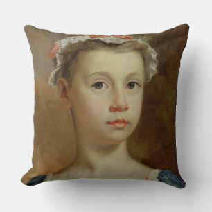 Sketch of a Young Girl, c.1730-40 (oil on canvas) Cushion