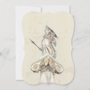 Sketch of Athena Statue Invitation – Elegant 