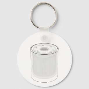 Sketch of automotive oil filter key ring