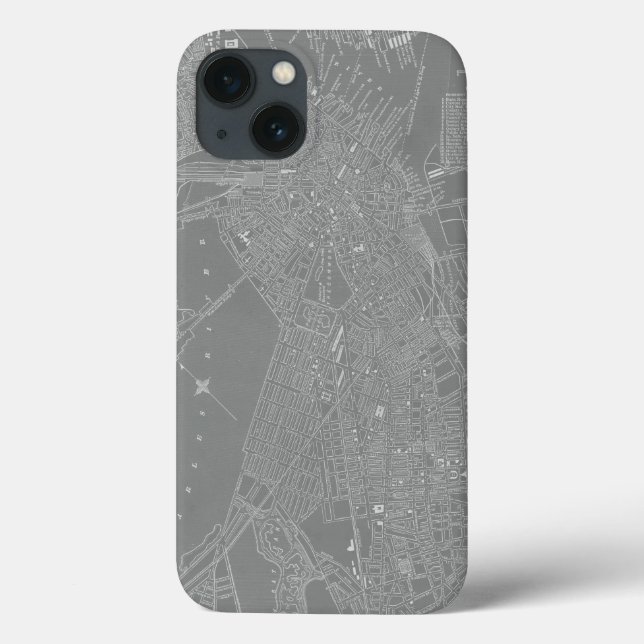 Sketch of Boston City Map Case-Mate iPhone Case (Back)