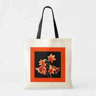 Sketch of Daylilies - Mandarin orange and Rust Tote Bag