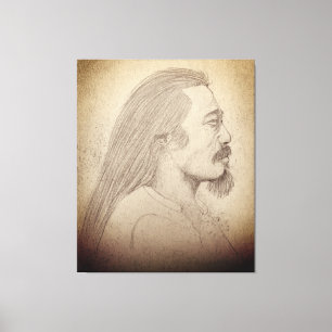 "Sketch of Kitaro", musician, composer, artist Canvas Print