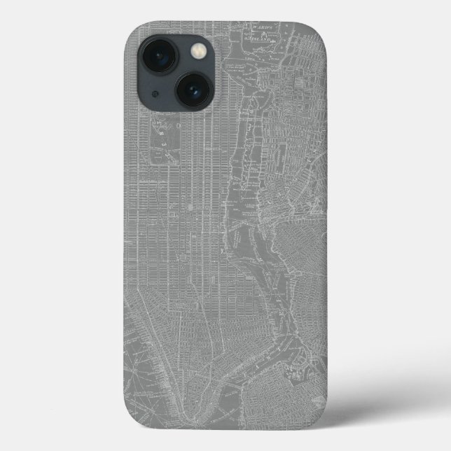 Sketch of New York City Map Case-Mate iPhone Case (Back)
