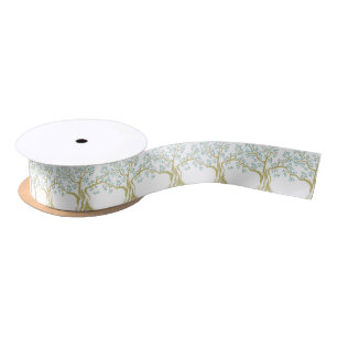 Sketch of Olive tree Satin Ribbon