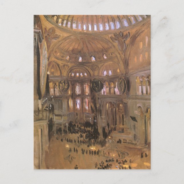 Sketch of Santa Sophia by John Singer Sargent Postcard (Front)