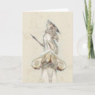 Sketch of Statue of Athena Card