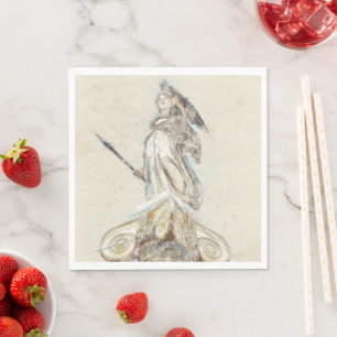Sketch of Statue of Athena Napkin