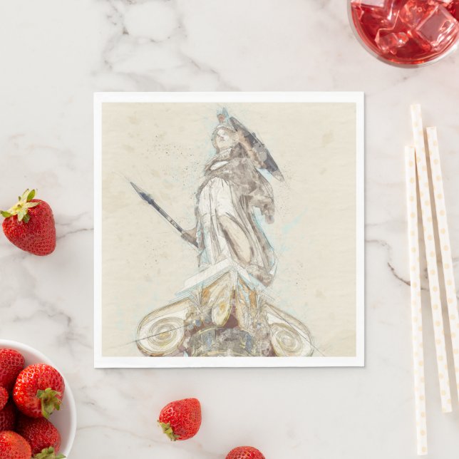 Sketch of Statue of Athena Napkins – Ancient Greek (Insitu)