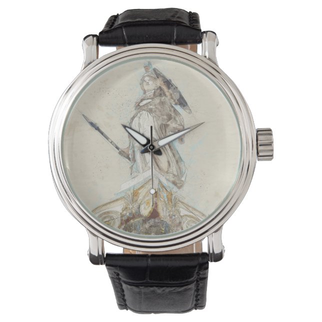 Sketch of Statue of Athena Watch – Elegant Greek  (Front)