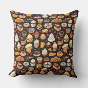 Sketch of sweets and desserts, pastries, cakes, c Cushion