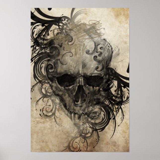 Sketch Of Tattoo Art, Handmade Illustration Poster (Front)