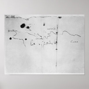 Sketch of the coast of Espanola, Poster