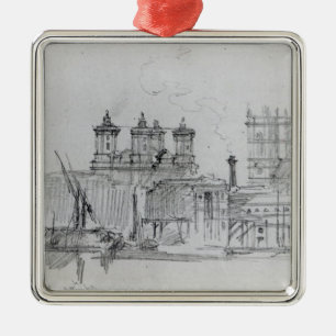 Sketch of Westminster, 1860 Metal Tree Decoration