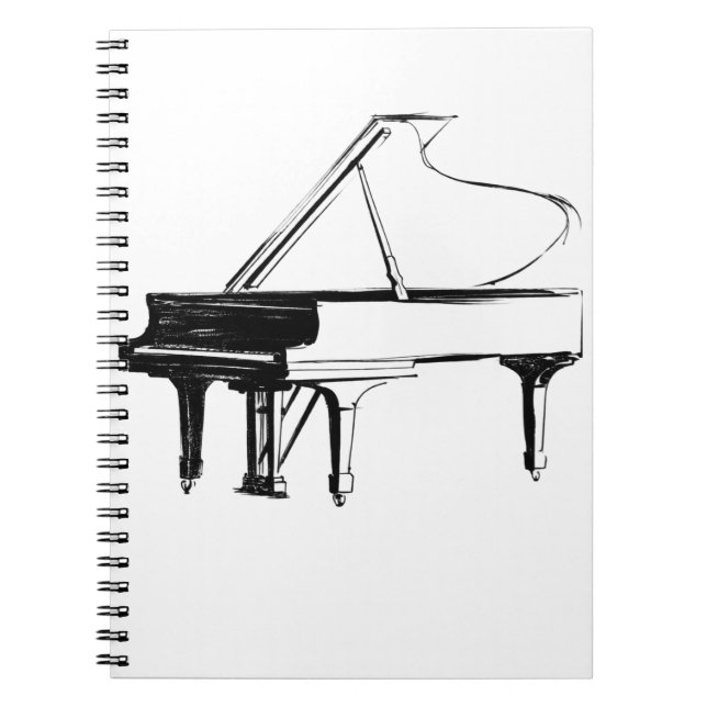 Sketch Piano Mug Notebook (Front)