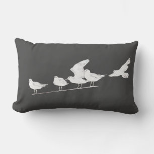 Sketch Seagull Pattern Throw Pillow Cushion