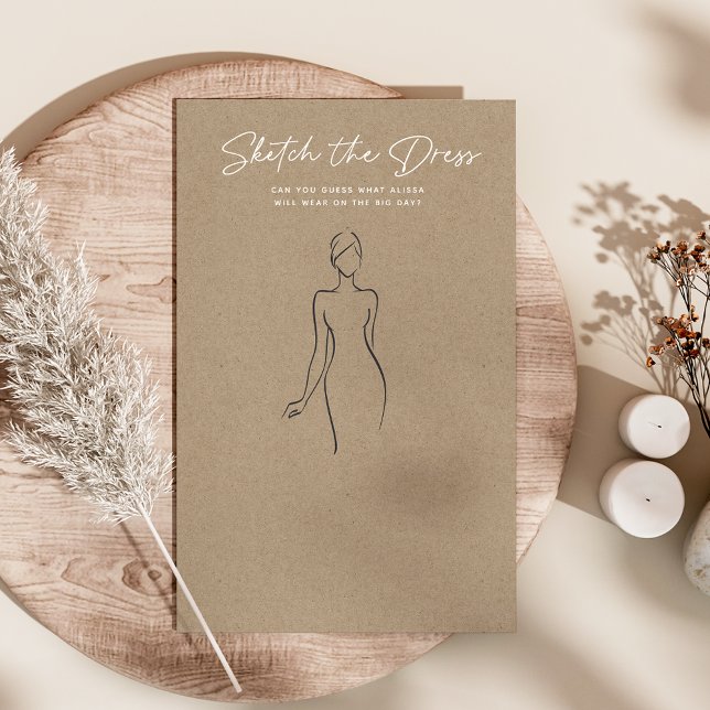 Sketch the Dress Bridal Shower Game for White Pens (Creator Uploaded)