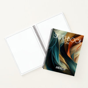 SKETCHBOOK -Colourful Swirls Abstract Notebook