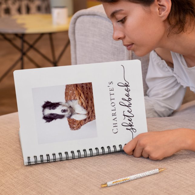 Sketchbook custom dog pet photo typography notebook (Creator Uploaded)