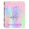 Sketchbook  pink purple glitter iridescent name