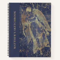 Sketchbook with Name Astrology Virgo Horoscope